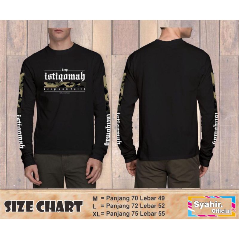 kaos istiqomah tangan panjang bauhan katun