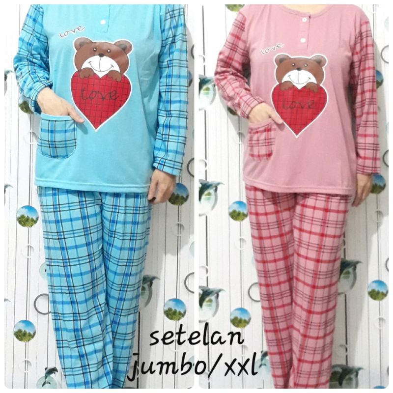 Baju Tidur Dewasa Lengan Panjang CPP XXL Piyama Dewasa murah-2