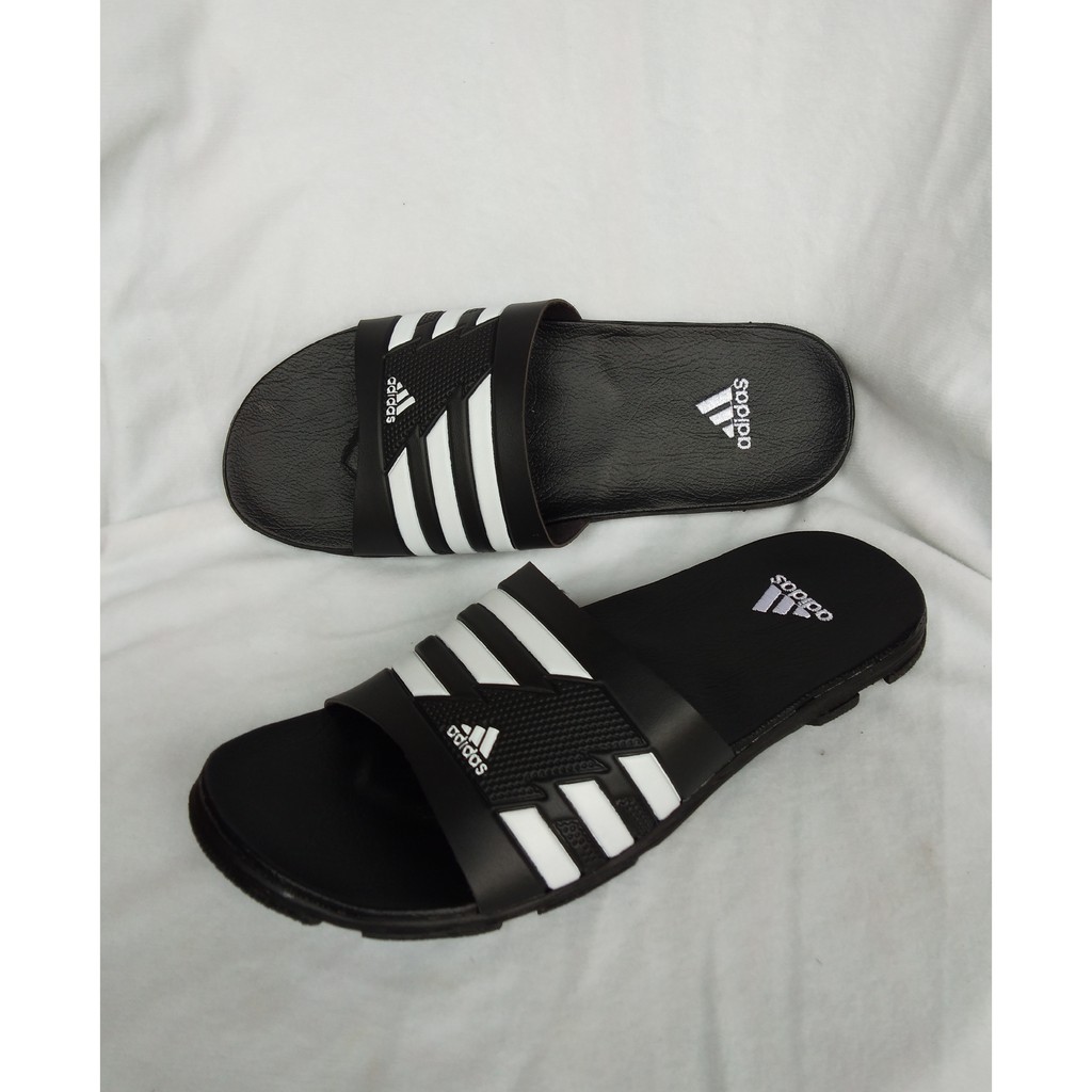 SANDAL PRIA SELOP ADS01 HITAM HITAM/SANDAL PRIA BERKUALITAS TERBAIK SIMPLE DAN ELEGAN