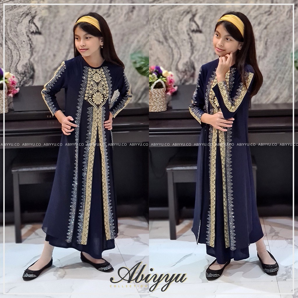 Abiyyuco GL1015A | Abaya Turkey Anak / Turki Anak / Gamis Anak / Bisa Untuk Couple / Ready untuk anak umur 4 sampai 13 tahun / Bahan Jersey dan Ceruty  / Ready 8 Warna