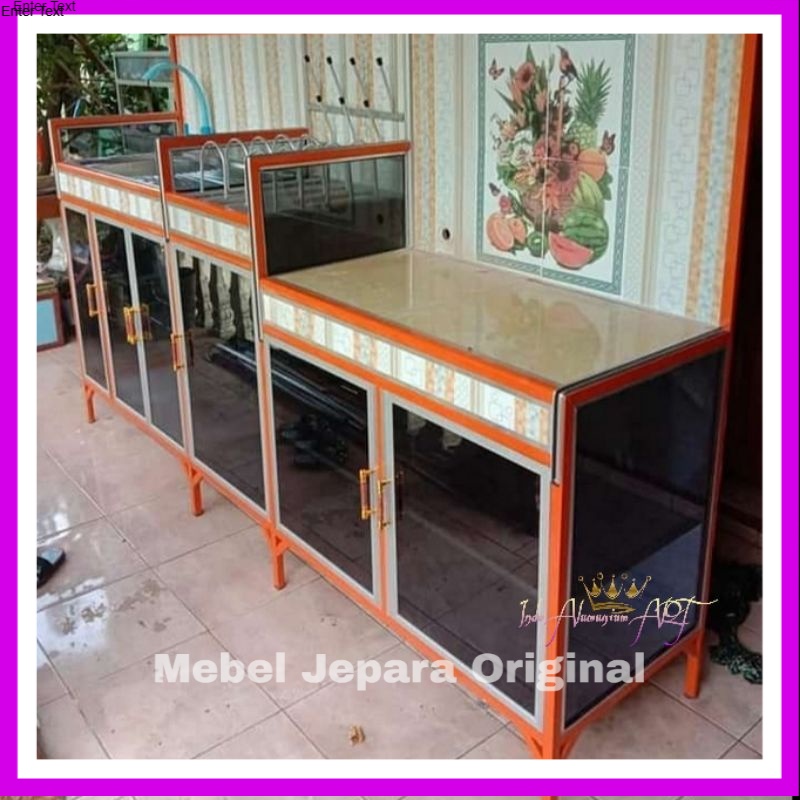 Meja Dapur Serbaguna - Lemari Meja Rak Piring Dapur Sehat Alumunium