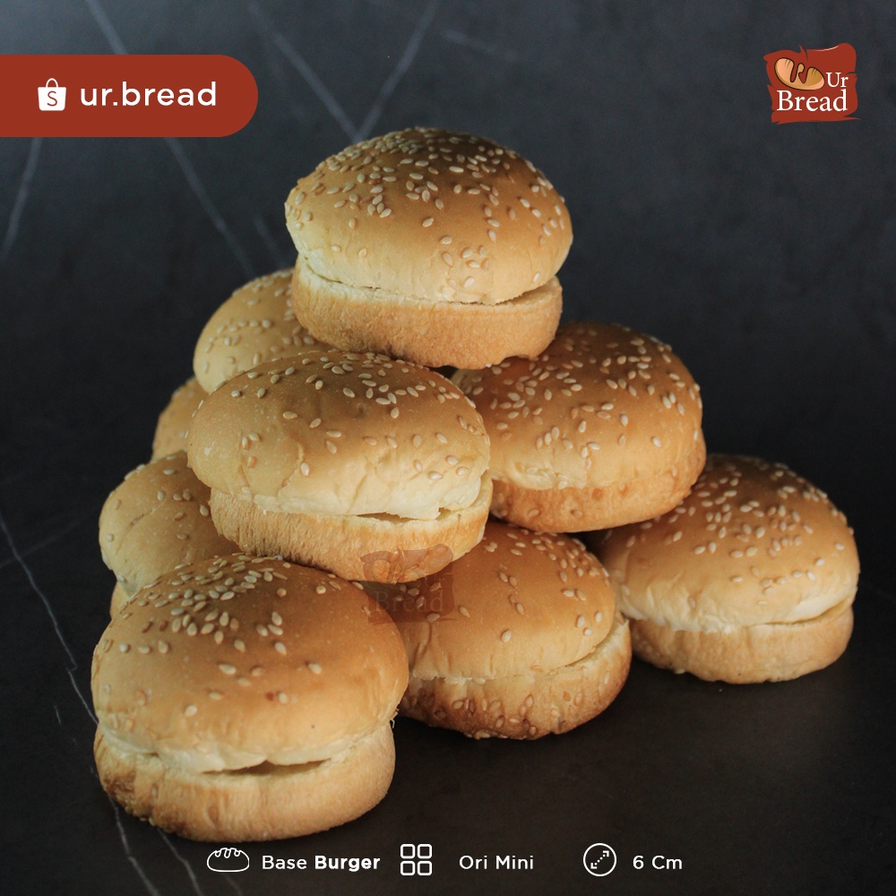 Roti Burger Original 6cm isi 10 | Base Burger 6cm Original