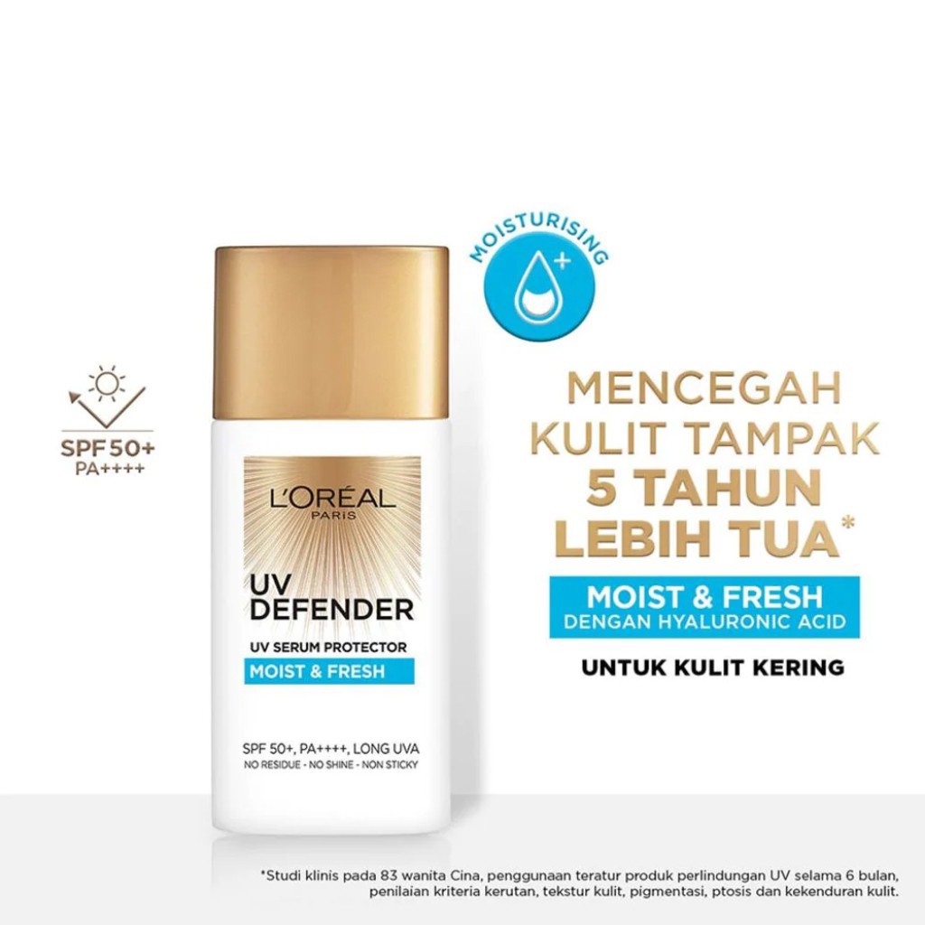 L'OREAL UV Defender UV Serum ProtectorSPF50+++(Matte&amp;Fresh/Bright&amp;Clear/Correct&amp;Protect/Moist&amp;fresh)