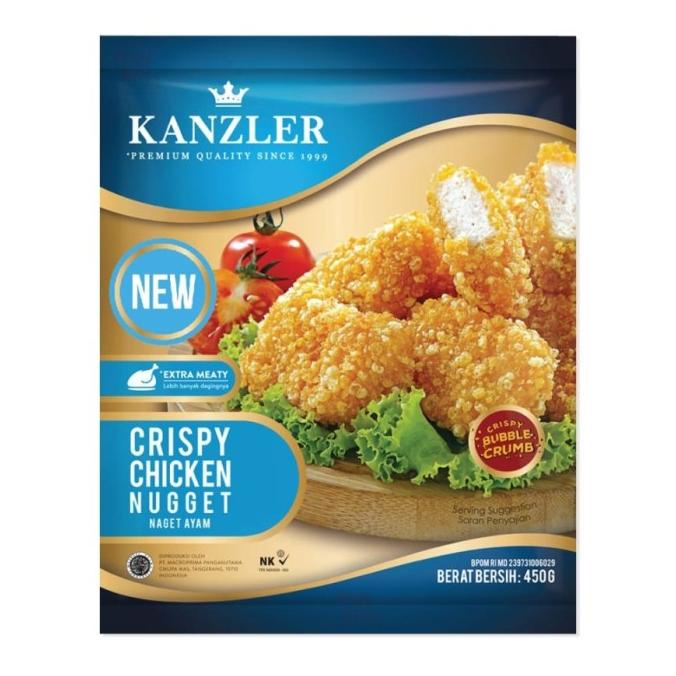 

MAKANAN BEKU / KANZLER CRISPY CHICKEN NUGGET / NUGGET AYAM / NAGET AYAM KRISPI 450GR NON COD