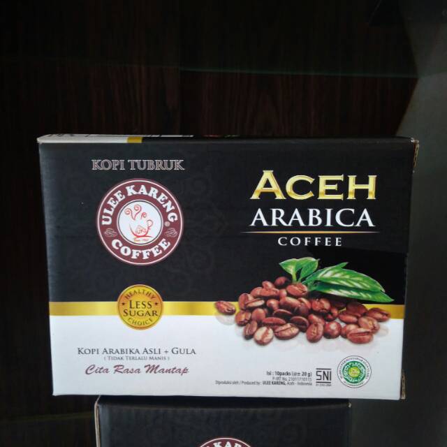 

kopi ulee kareng arabica less sugar isi 10 bks berat 250gram