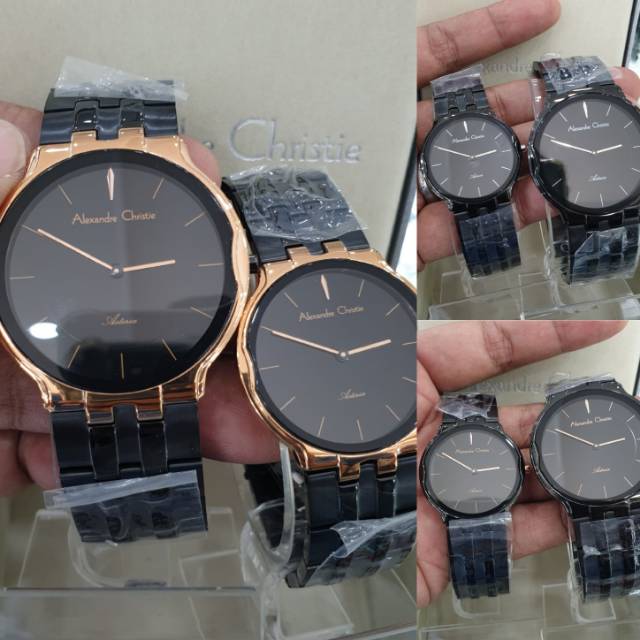 Jam Tangan Alexander Christie 8616 AC 8616 Tali stainless Baterai Original Pria garansi 1thn