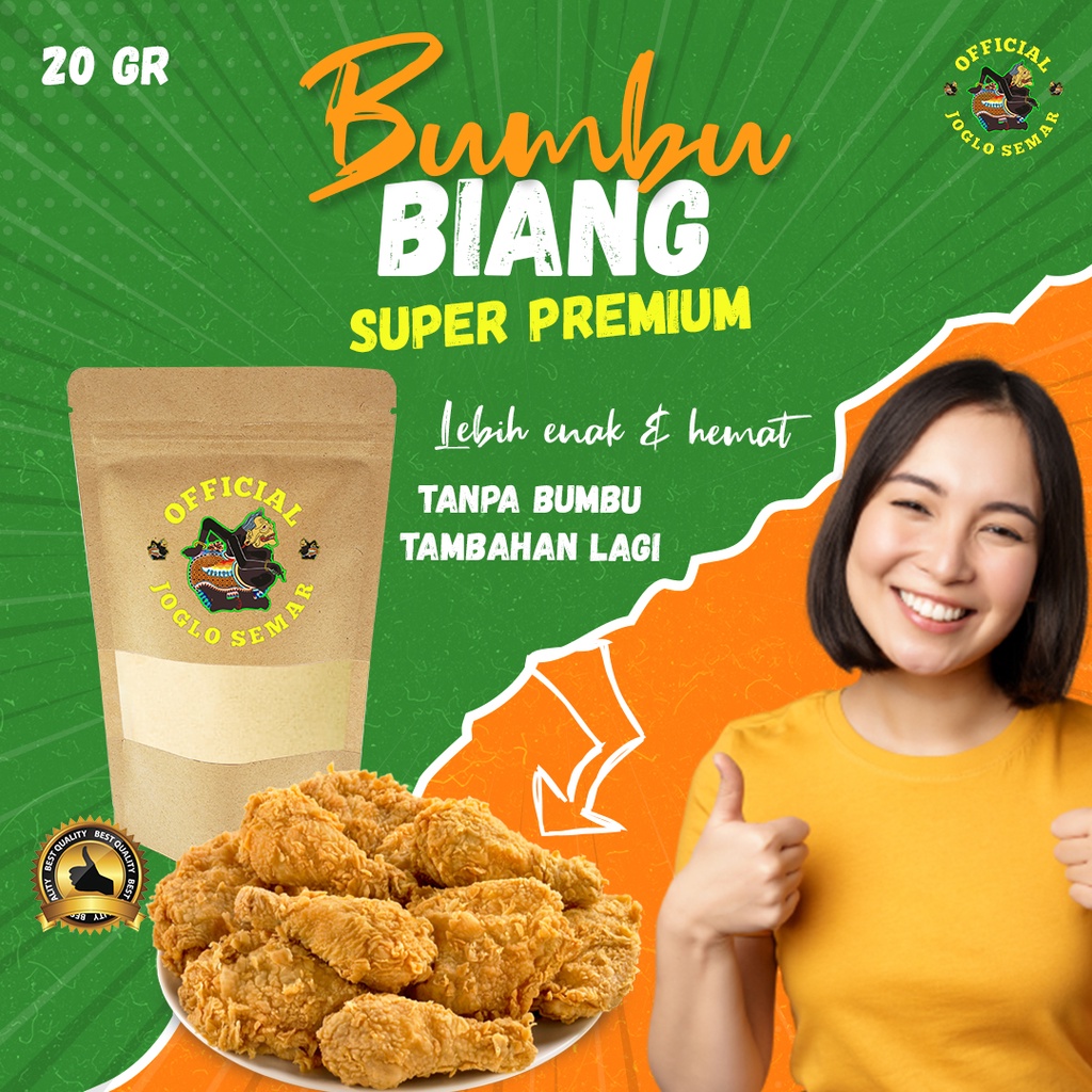 

Tepung Bumbu Biang Super Premium 20 Gram Bumbu Inti Fried Chicken