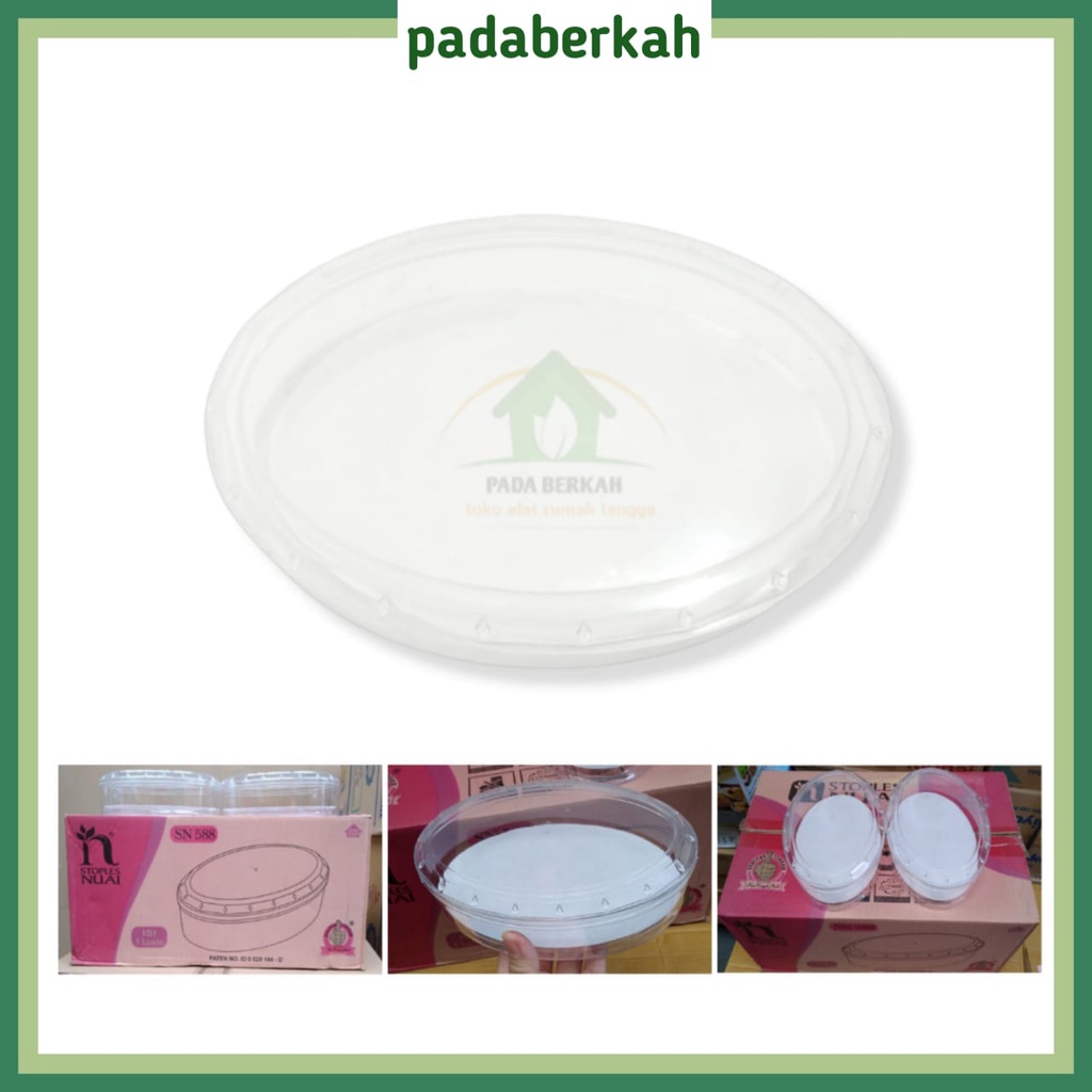 Toples Kue Kering Oval Bening Nuai 0.5 kg 500 gram SN 588 / Toples Nuai SN 588 Oval 500 gram / Tople