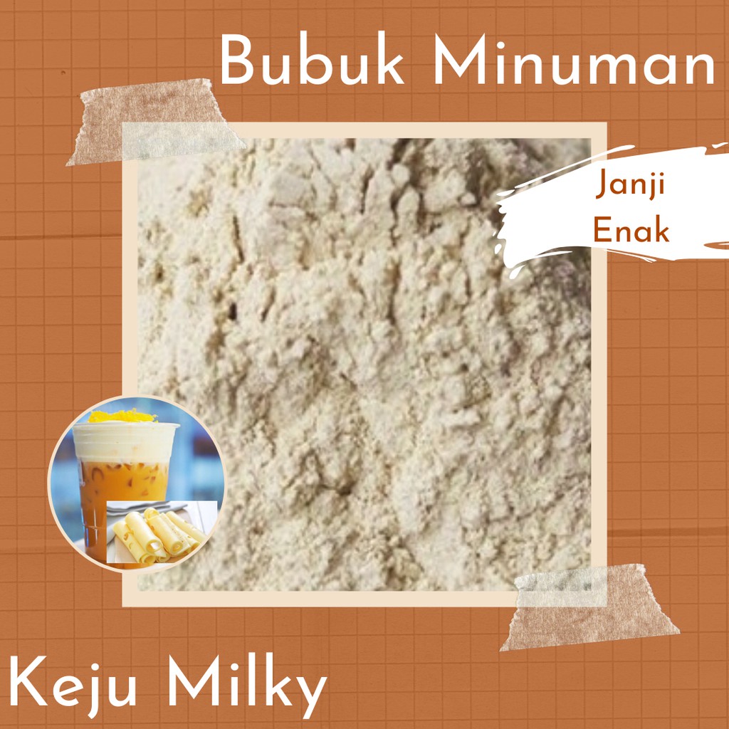 

Bubuk Minuman Premium Rasa Keju Aneka Keju Milky Keju Vanila Green Tea Taro Oreo Kelapa Apel Madu