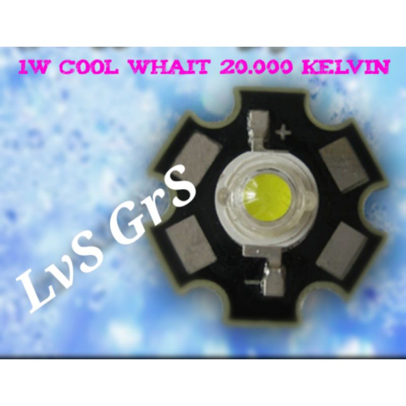 LED HPL 1W COLD WHITE 20.000 KELVIN super high power
