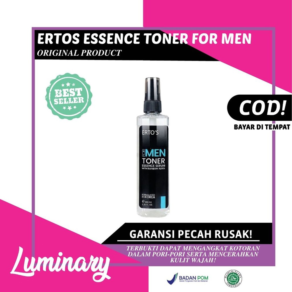 ERTOS ESSENCE TONER SERUM FOR MEN TONER WAJAH PERAWATAN KULIT PRIA ORIGINAL BPOM