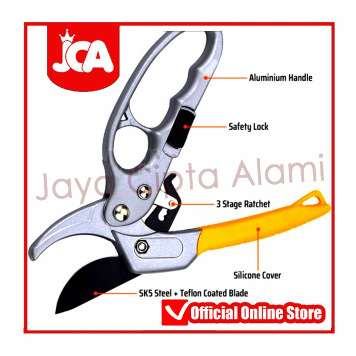 Gunting Ratchet Pruner Shears Scissors Taman Dahan Ranting bkn sellery