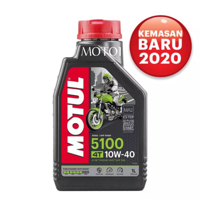 (Free Stiker) OLI MOTUL 4T - 5100 ESTER TECHNOSYNTHESE 1L - IMPORT ORIGINAL 100%