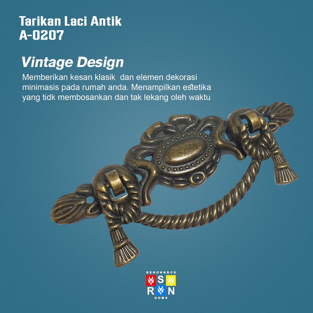 Tarikan Laci Antik Vintage C-0204 / Antique Drawer Handle Resonance Home
