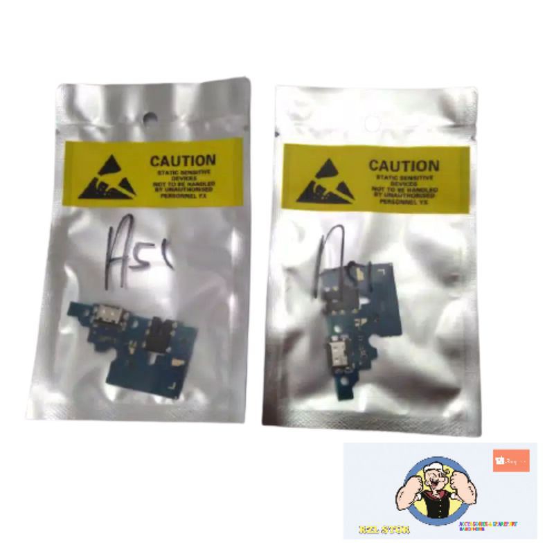papan konektor fleksibel charger samsung a51 original.