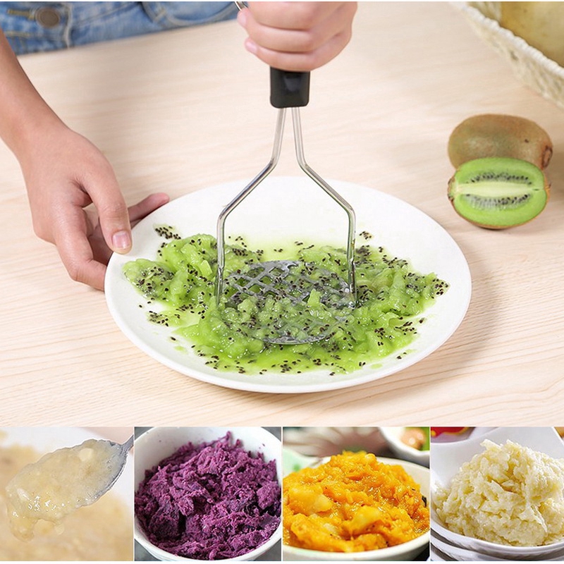 [ Stainless Steel Potato Masher Ricer ] [ Integrated Masher Perfect For Vegetable, Fruits, Baby Food ] [ Kitchen Tools ]