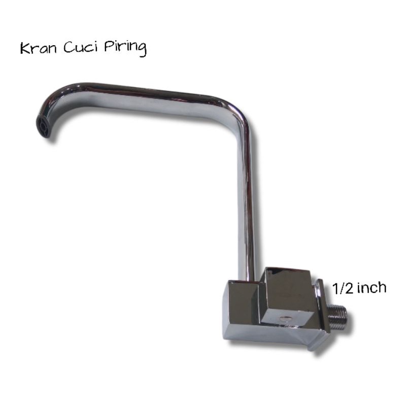 Kran Cuci Piring Tembok Kran Sink Tembok Kuningan 1/2 Inch