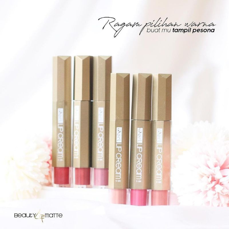 LIP CREAM MATTE, LIP MATTE BERL COSMETICS TERLARIS, LIPSTIK BPOM & HALAL MUI