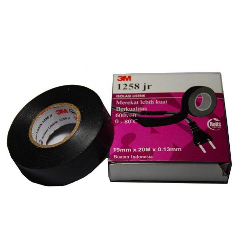 

3M 1258JR Black Vinyl Tape -7000006386