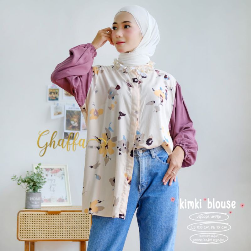 KIMKI BLOUSE BY GHAFFA THE LABEL (BLOUSE MOTIF) Blouse muslimah modern rekomended