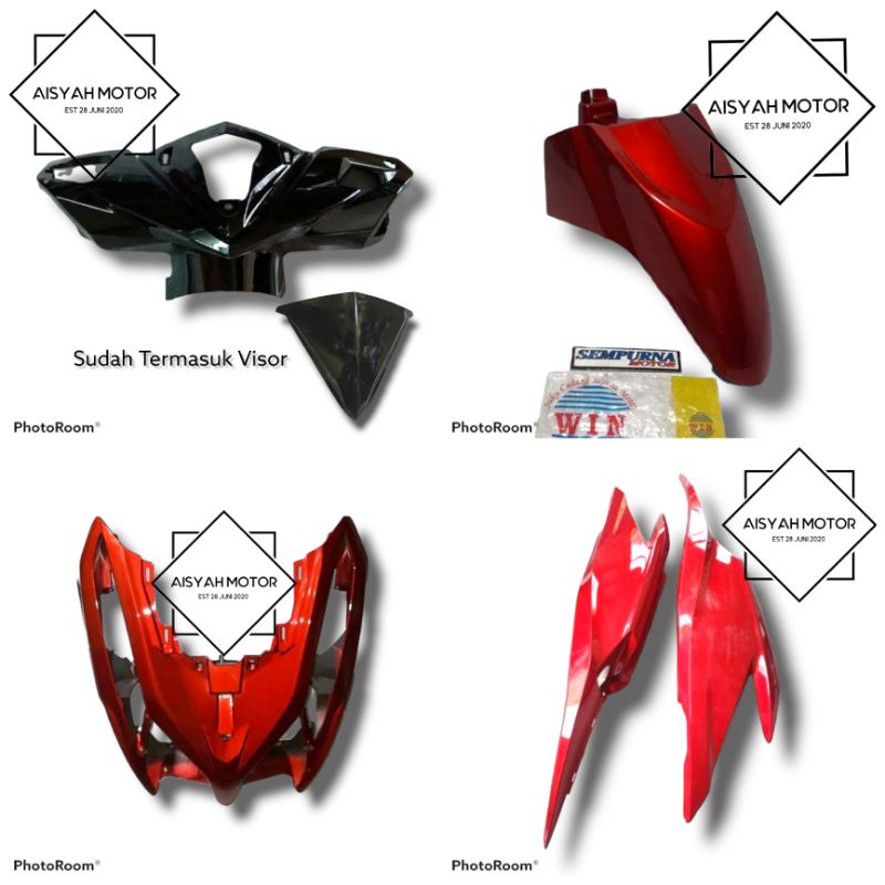 Bodi Halus Honda Vario 125 FI CBS Warna Merah