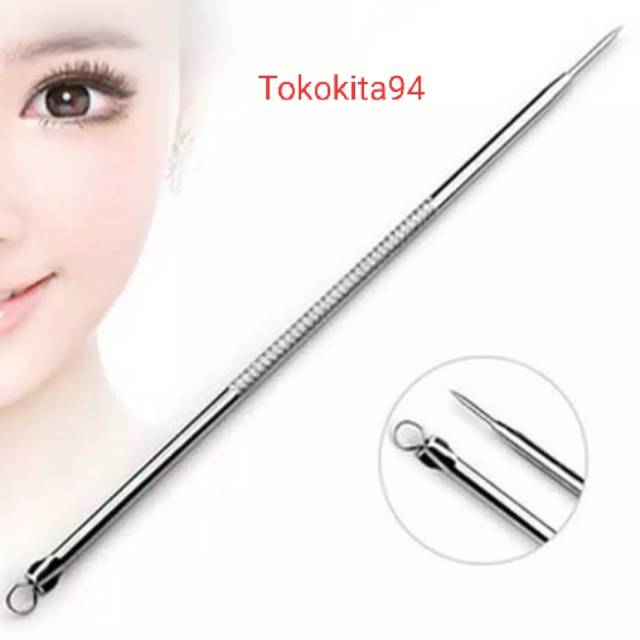 Pencet Jerawat Blackhead Remover Needle  - Pinset Jerawat Komedo 2 in 1