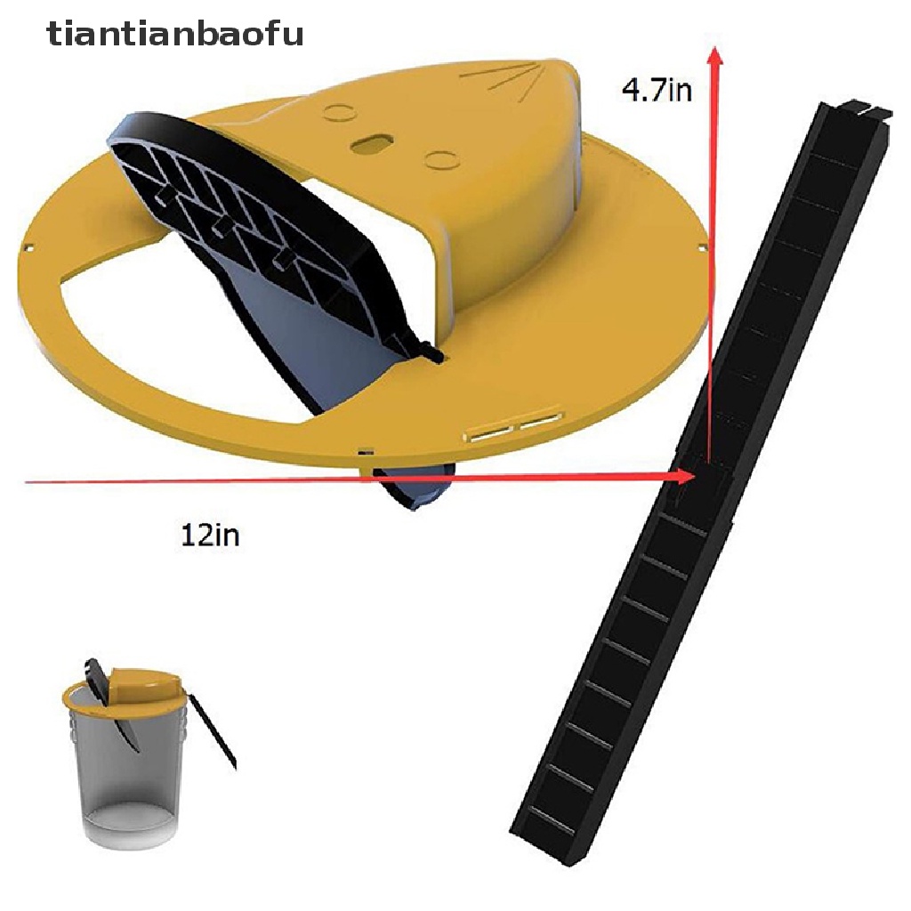 [tiantianbaofu] Reusable Smart Mouse Rat Trap Plastic Flip Slide Bucket Lid Mouse Rat Mouse Trap Boutique