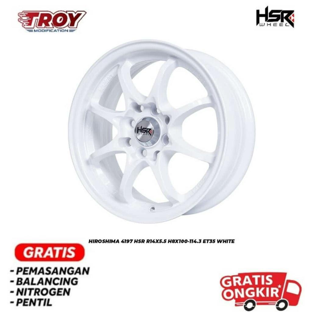 Velg Mobil Putih R14 Terbaru CE28 Ring 14 HSR HIROSHIMA 4197 Velg Avanza,Sigra,Brio,Calya