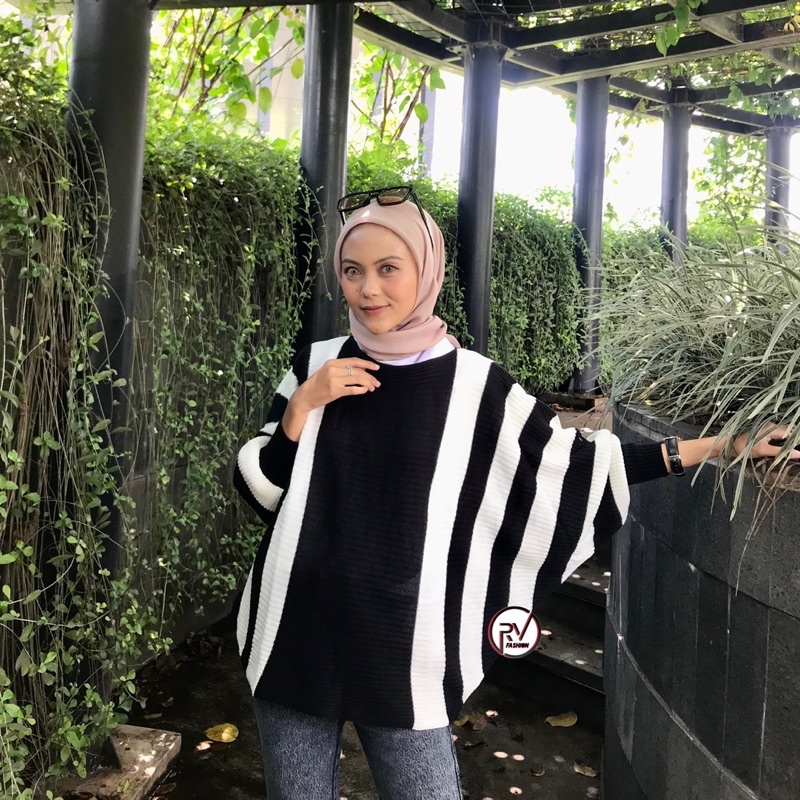 BLOUSE PRILY BATWING SALUR/BAJU WANITA/RAJUT WANITA PREMIUM