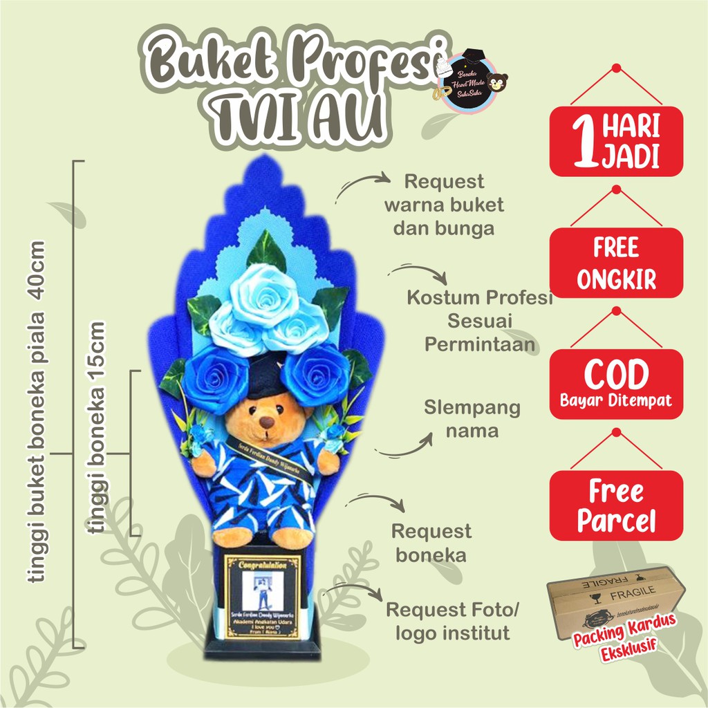 

BONEKA PROFESI | KADO TENTARA | KADO COWO | free custom + free kartu ucapan + packing kardus tebal