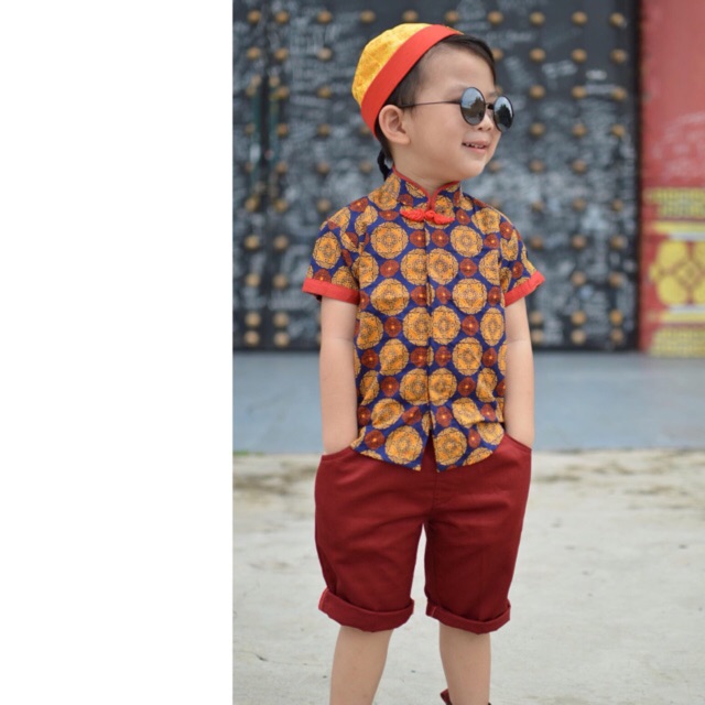 KIDDY AND KIDDO & kiddyandkiddo BAJU IMLEK ANAK LAKI LAKI / CHEONGSAM ANAK LAKI LAKI / ATASAN CHEONG