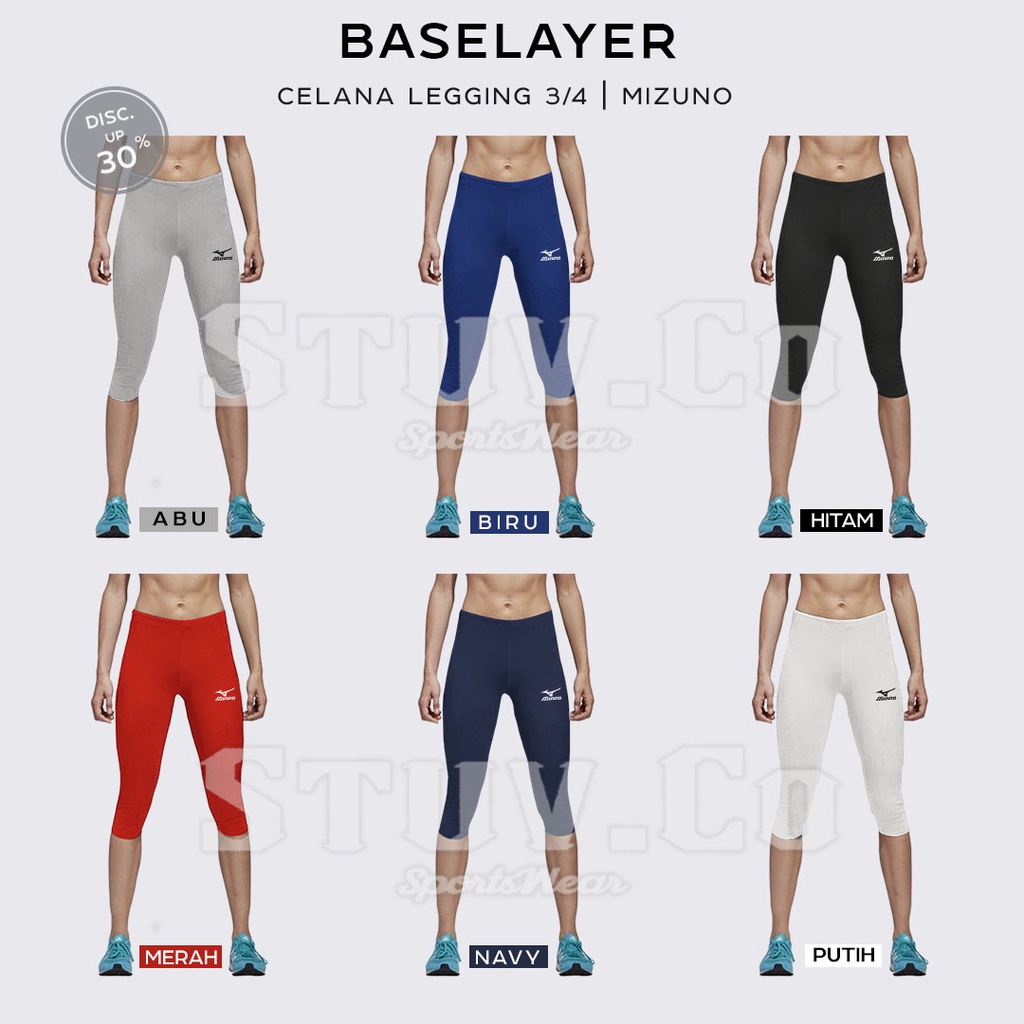 CELANA BASELAYER LEGGING PENDEK PANTS DALEMAN RENANG DIVING BADMINTON WANITA PRIA FUTSAL OLAHRAGA