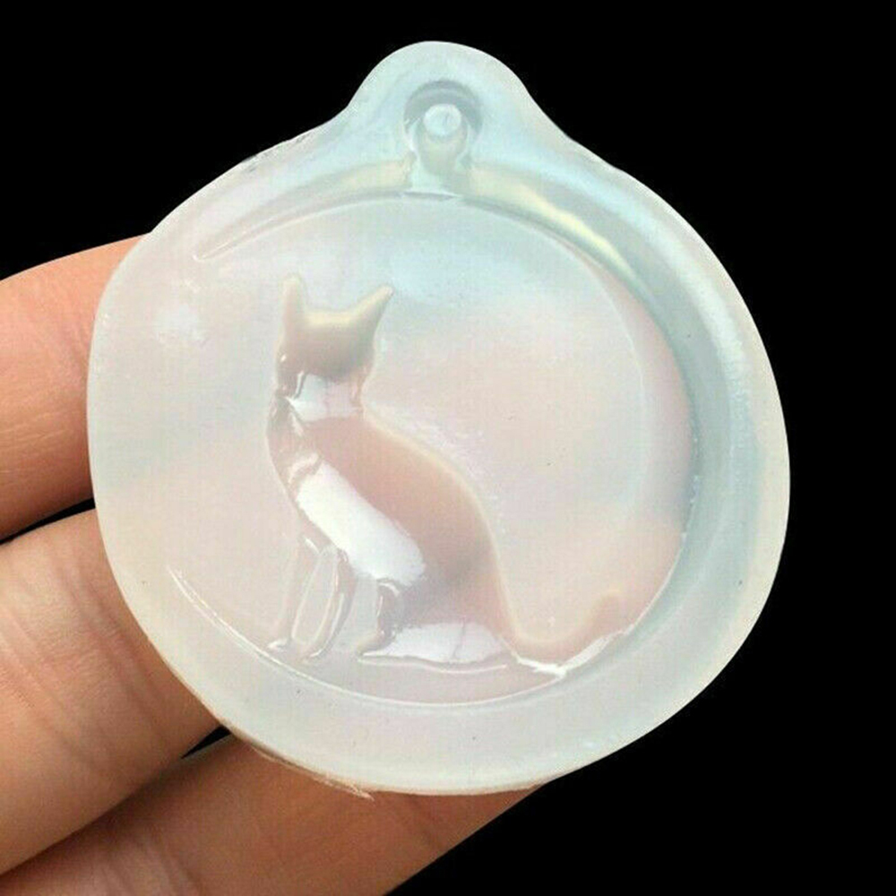 Suyou Cetakan Resin Epoksi Bentuk Bulan / Kucing 3d Bahan Silikon Untuk Kerajinan Tangan Diy Charms