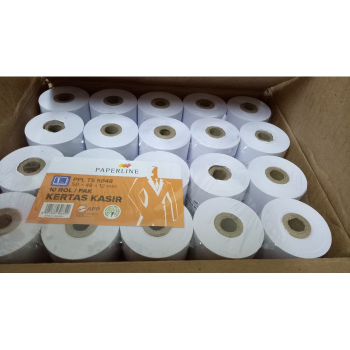 

Kertas struk 58x48 cm hvs 1 ply /print kasir/kertas roll paperline