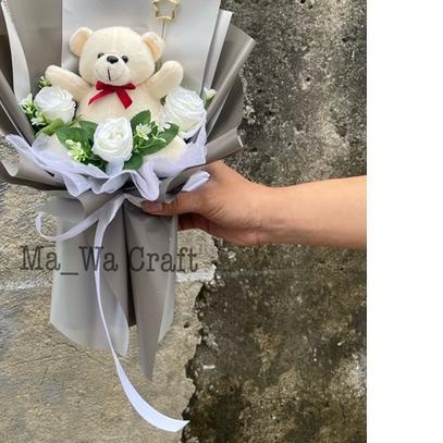 bouqet bunga boneka bucket bunga boneka buket bunga wisuda kado unik fresh flower bloom box
