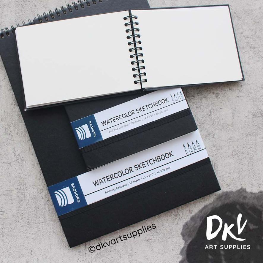 

Model baru - Watercolor Sketchbook Baohong Cellulose 300gsm A6 / A5 / A4