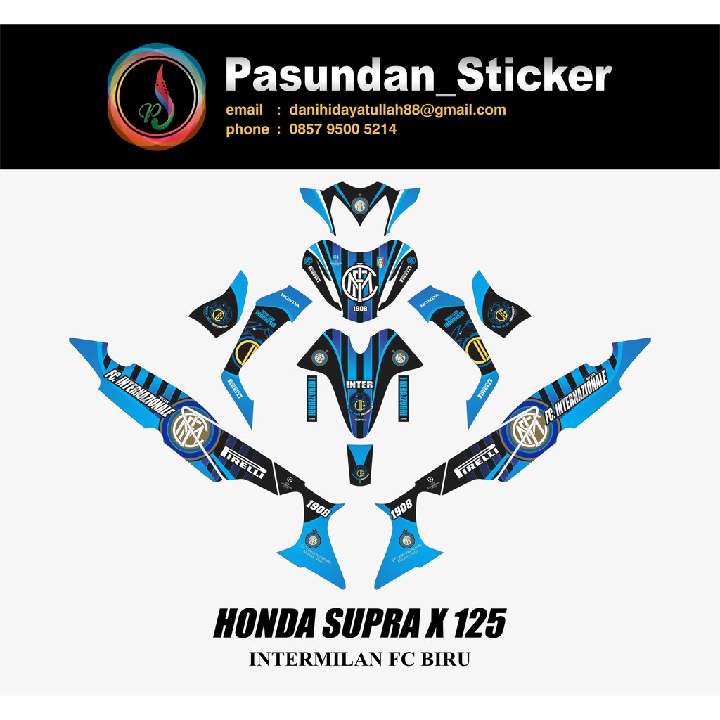 HONDA SUPRA X 125 INTERMILAN FC BIRU