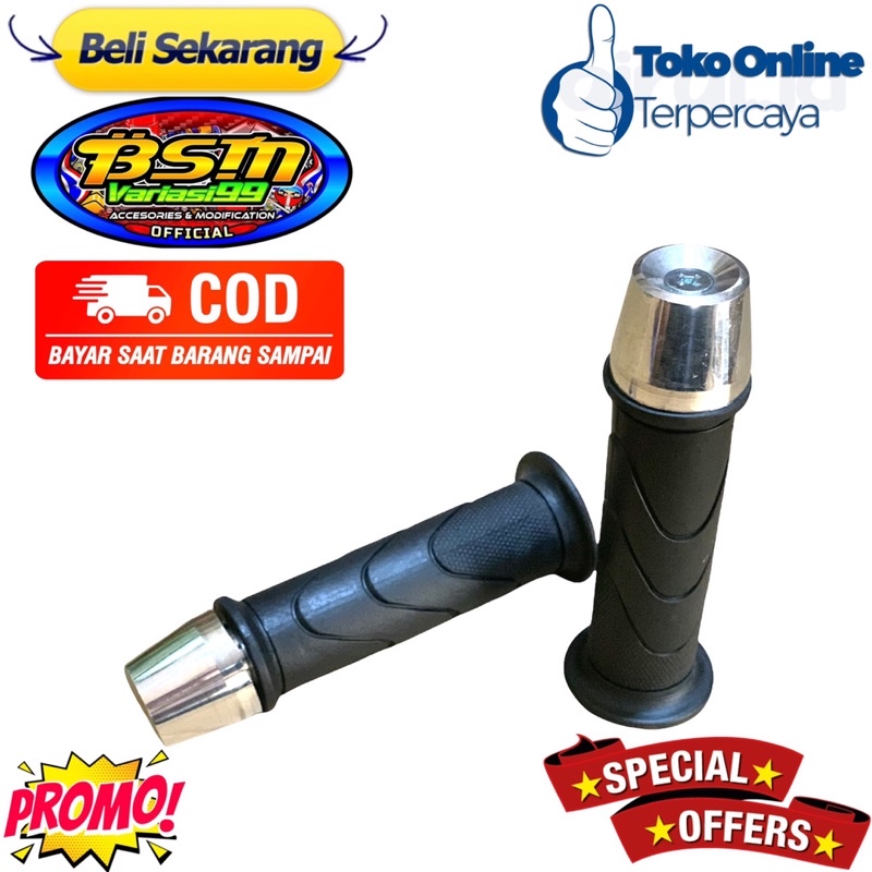 PROMO HANDGRIP SARUNG GAS HONDA SET JALU STANG PCX CHROME UNIVERSAL SEMUA MOTOR HARGA SEPASANG KANAN KIRI BEAT SUPRA REVO GL CB NINJA VARIO SCOOPY PCX AEROX LEXI DLL