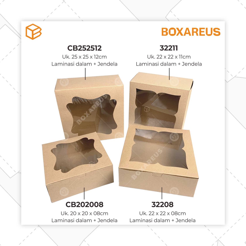 Dus Kue Cake Box Kotak Packaging Kemasan | CB252512 (10pc)