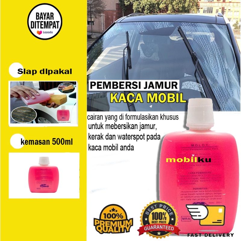 [BISA COD] Obat Jamur Kerak Kaca Body Mobil Motor Helm Pembersih Jamur Kaca Mobil Cairan Pembersih Kerak Body Kendaraan Waterspot Remover isi 500ml