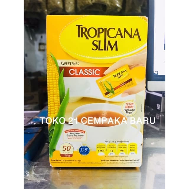 

Tropicana Slim Sweetener CLASSIC isi 50 SACHET @ 125 gr | Pemanis Gula