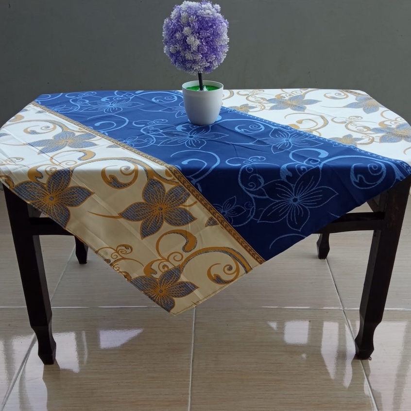 Taplak Meja Aesthetic Batik 100x100 Tanpa Rumbai Bahan Kain Katun Anti Luntur Dekorasi Ruangan Cantik