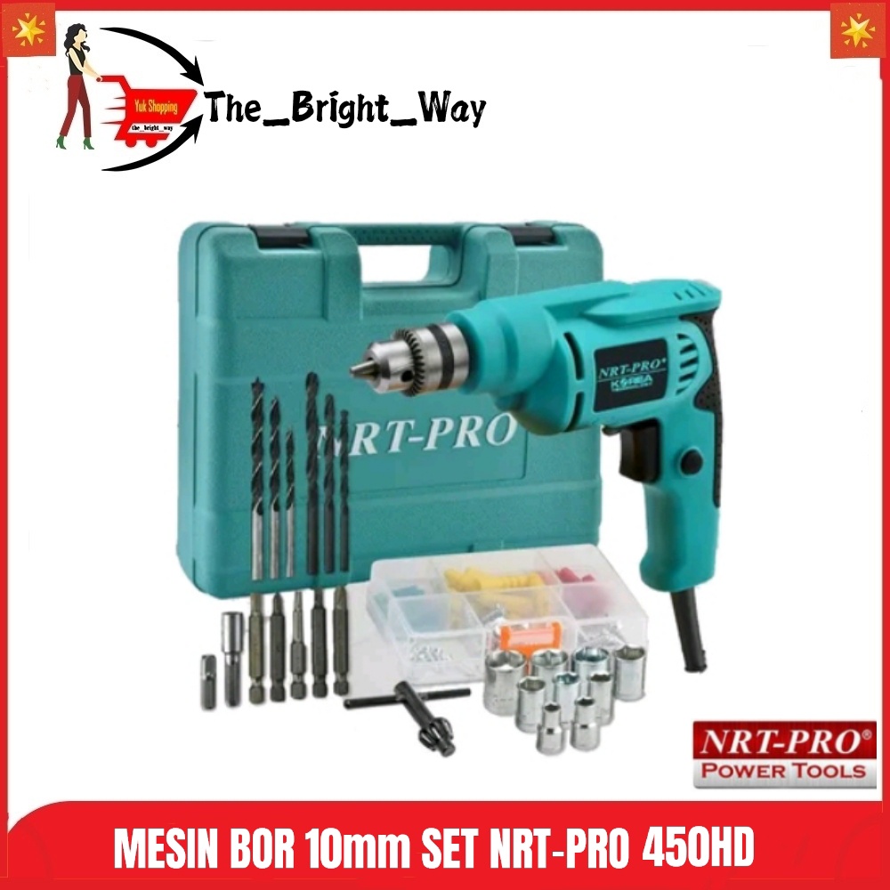 Jual Nrt Pro Norita 450hd Bor Listrik 10mm Tangan Kayu Besi Drill Bolak