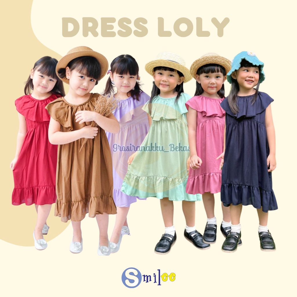 Dress Anak Smile Loly Mix Warna 1-5Tahun