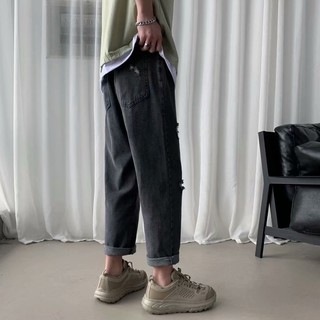  Celana  Panjang Jeans  Denim Model  Sobek  Bolong Warna Polos 