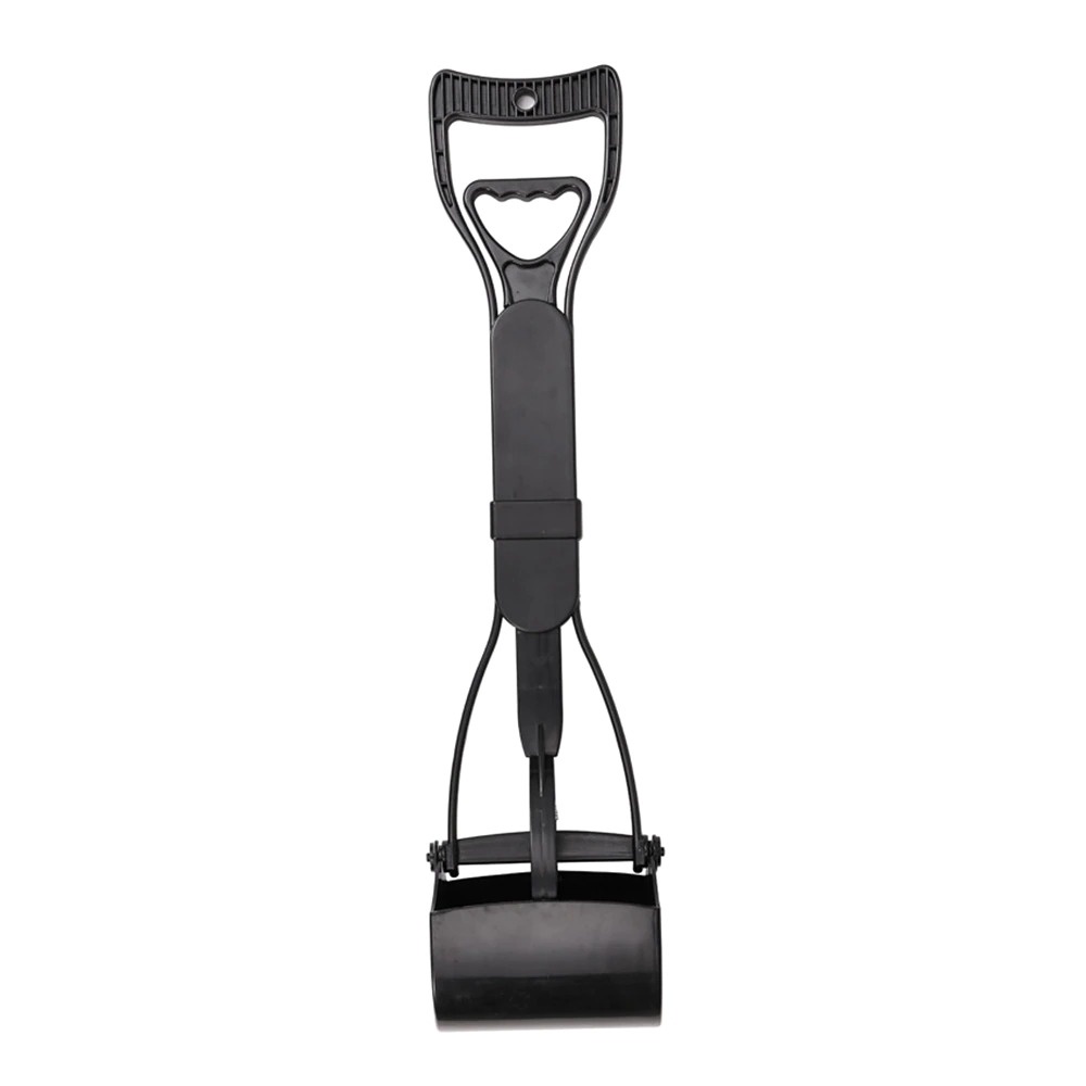 G8A owbob sekop genggam long handle pet pop scooper cleaner 60 cm - a11710 - black Or-i