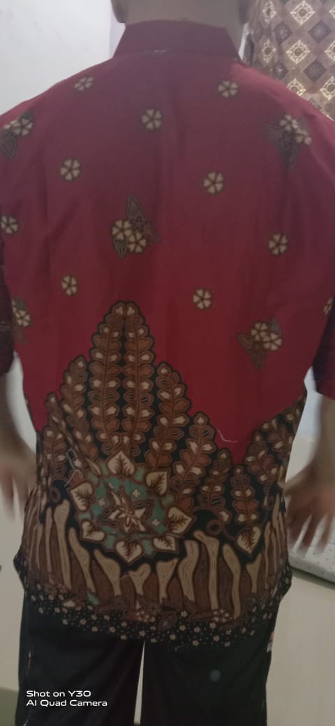 Batik Solo Kemeja Batik Pria Lengan Pendek Lapis Furing Kangen Kamulyan Martowiro Atasan Modern