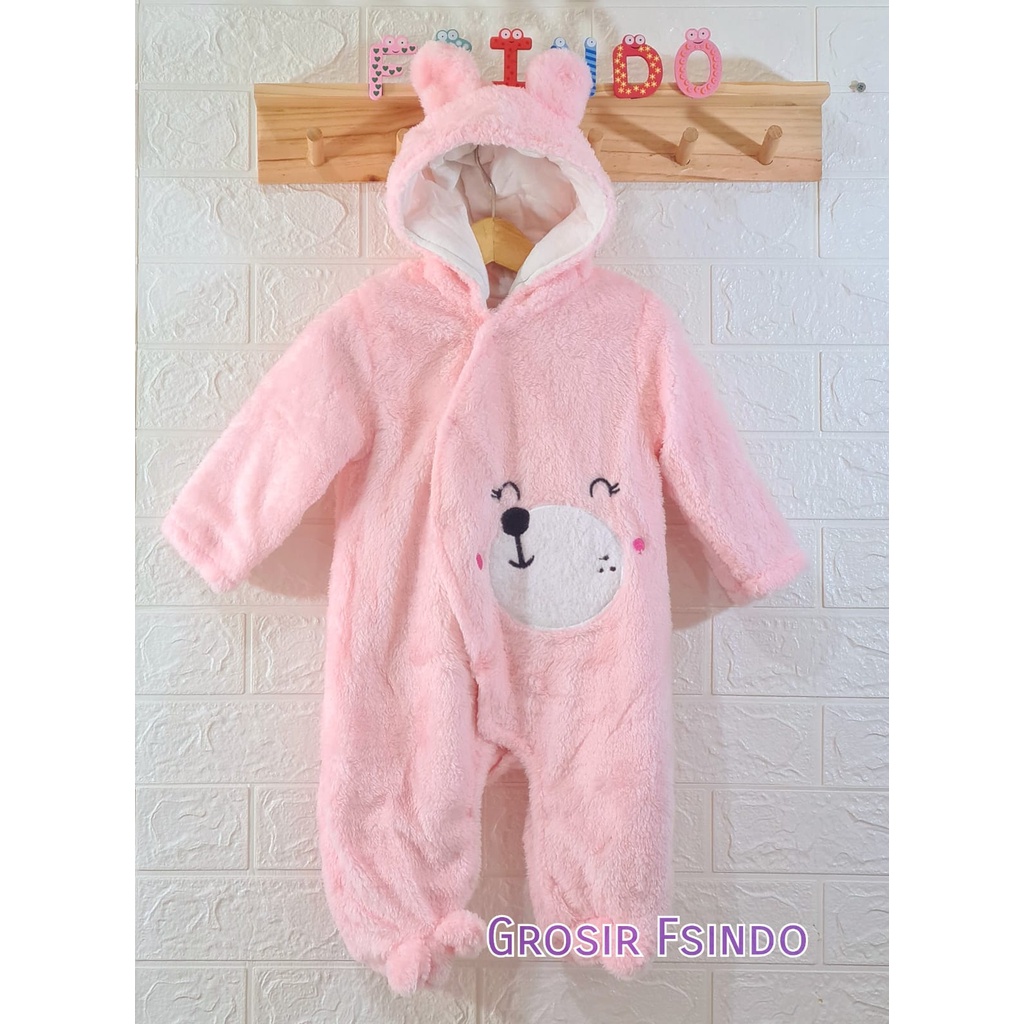 Romper bayi/ Sleepsuit bayi/ Hoodie bayi lembut/ jaket bulu bayi / mantel bayi import