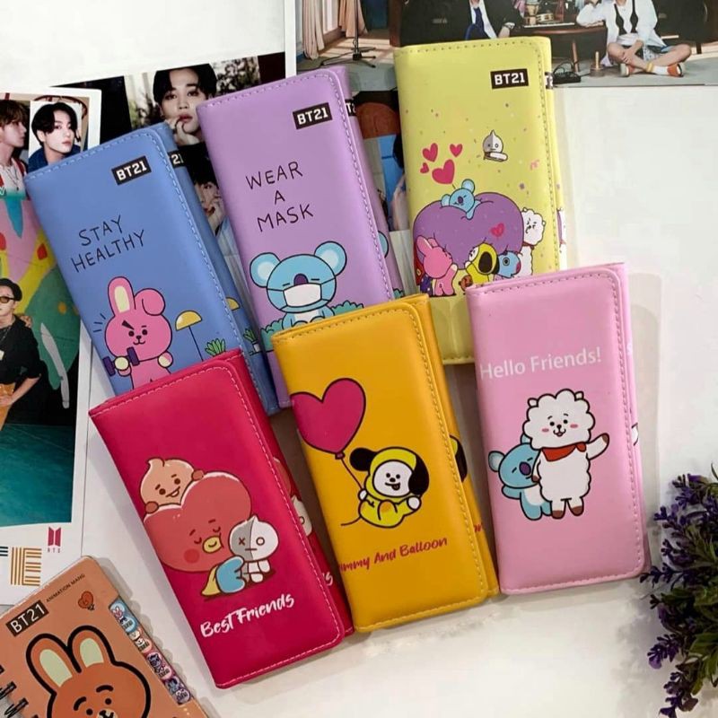 Jual Dompet panjang BT21 dompet BT21 dompet karakter BT21 Indonesia