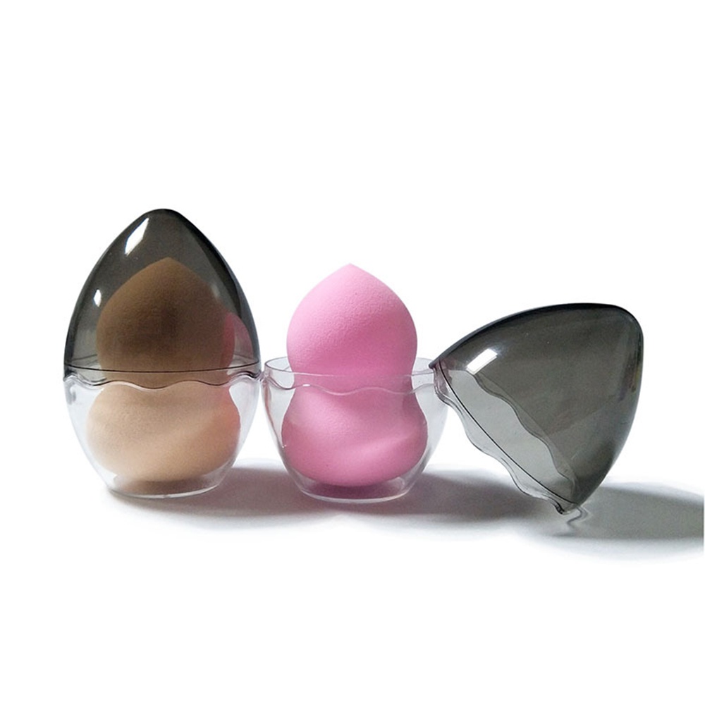 Ink Egg Puff Packaging Box Transparent Plastic Dustproof Beauty Gift Sponges &amp; Applicators